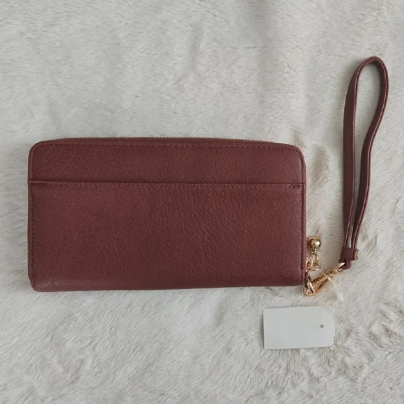 LC Lauren Conrad Red/Brown Wristlet Wallet - Picture 3 of 3